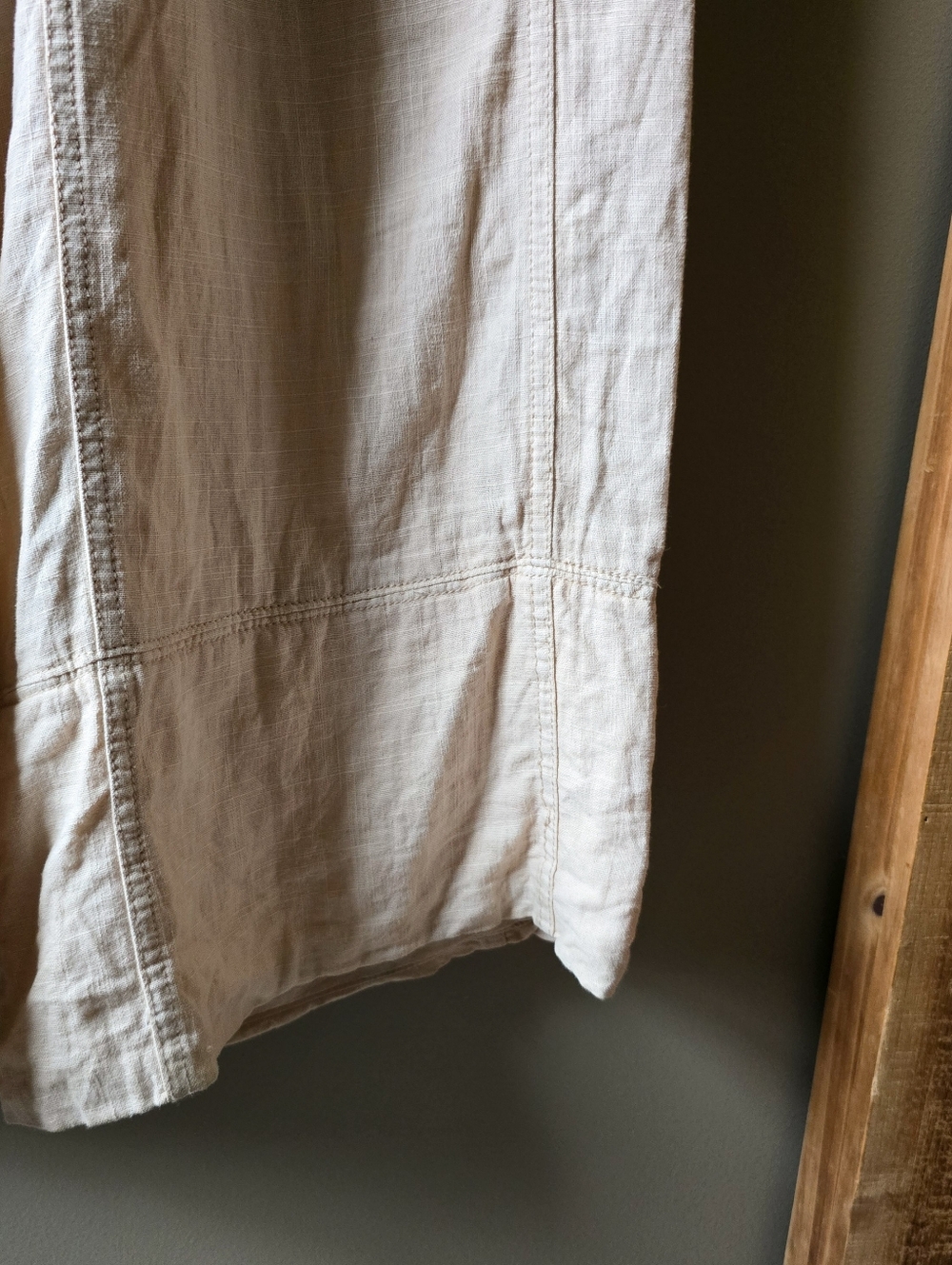 Free People Day's End Linen Pull-On Pants Sand Dollar - Picture 7 of 10